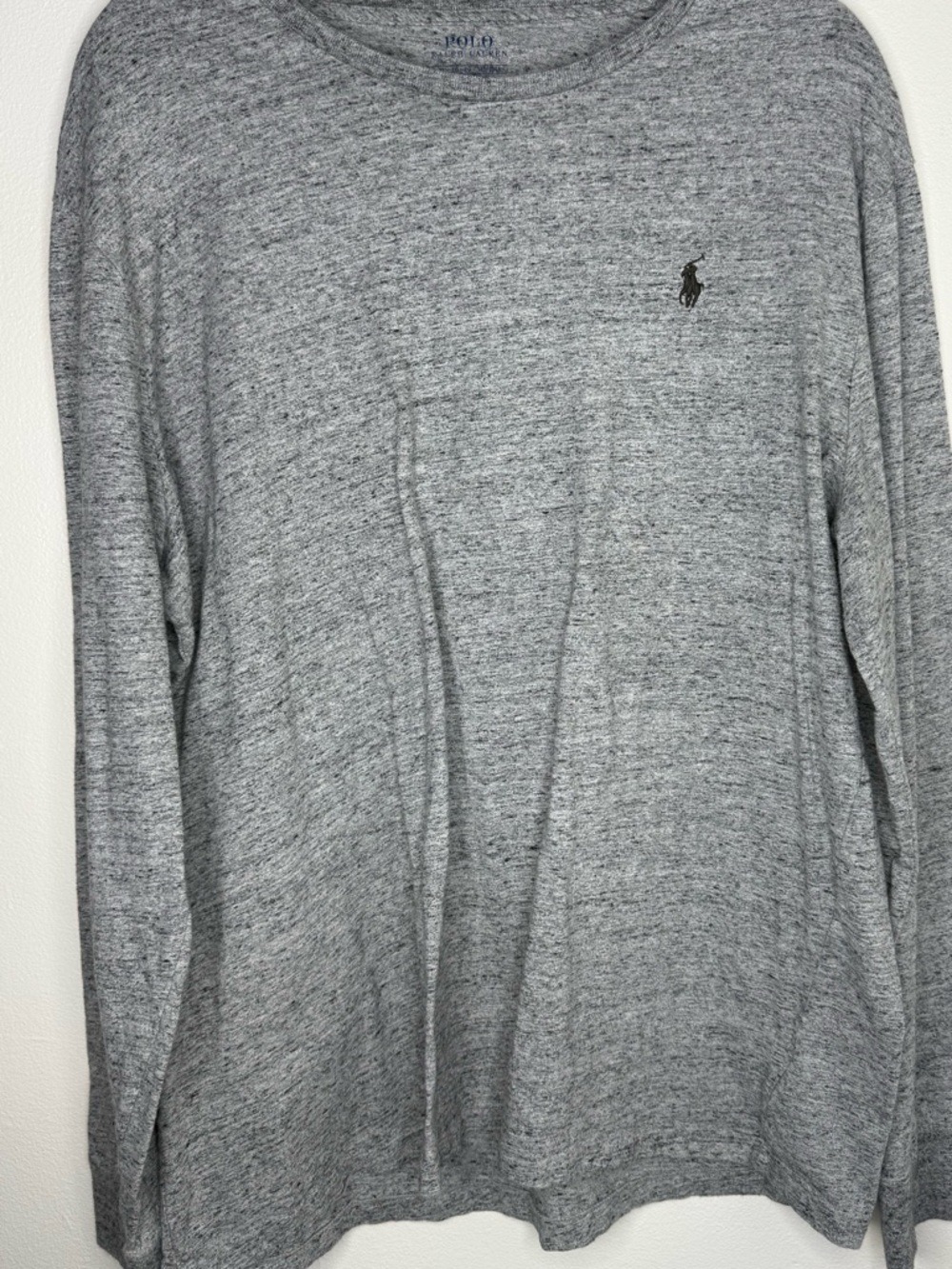 Polo by Ralph Lauren Heather Gray Long-Sleeve Crewneck Shirt